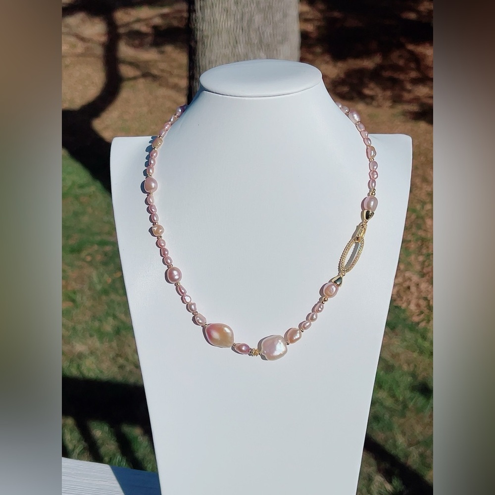 N130 Freshwater Baroque Pearl Necklace